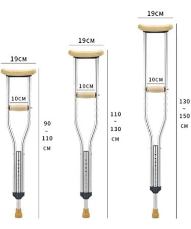 Crutches for Adults Underarm Aluminum Underarm Crutches for Youth/Adult/Tall Adult Crutches Double Adjustable Lightweight Shock Absorber Universal Crutches for Walking Great for Selfless dedication - Buy Online on GoSupps.com