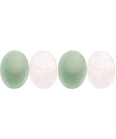 FRCOLOR 4 Pcs Facial Scraping Board Gemstone Beauty Massagers Acupoint Massager Facial Massage Tools Face Guasha Board Irish Worry Scraping Plate Face Beauty Equipment Tiger Rock Cosmetic 4x3cmx2pcs Assorted Colorx2pcs
