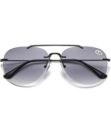 XINGNIAN 2 Pack Bifocal Aviator Sunglasses for Men & Women - Oversized UV Protection Reading Glasses - Grey 4.0 - Buy Online on GoSupps.com
