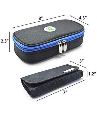 Insulin Cooler Travel Case with Temperature Display | Medication Cooling Bag & 3 Ice Packs | Black - Buy Online on GoSupps.com