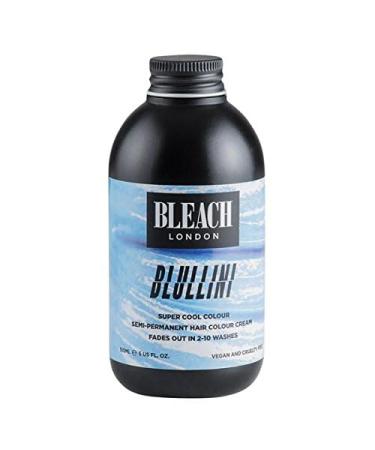 BLEACH LONDON Blullini Semi-Permanent Hair Colour Cream - Baby Blue Vegan Cruelty Free Vibrant Temporary Hair Dye 150 ml