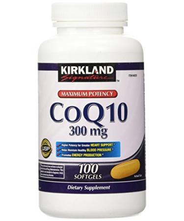 Kirkland Signature CoQ10 300 mg - 100 Softgels - Single & Multi Packs by sallyashop