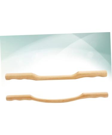 Gleavi Wooden Foot Massage Roller Set Neck & Back Massage Stick Bamboo Meridian 52x2.5cm | International Shipping Available - Buy Online on GoSupps.com