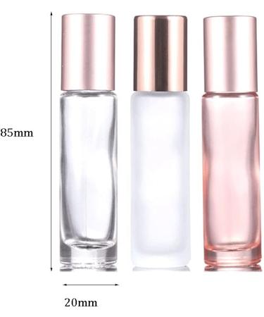 Wresty 10 Pack Pink Glass Roll On Bottles 10ml | Essential Oil & Perfume Sample Roller Bottles with Stainless Steel Balls | Travel-Friendly Dropper Included - Buy Online on GoSupps.com
