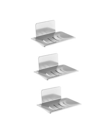 Ciieeo 3pcs Soap Holder Steel Sponge Holder Lip Gloss Ghee Wicks Soap Wall Organizer Suction Cup Soap Dish Backpack Insert Kitchen Sponge Holder Soap Rack Soap Dish Holder Wall-mounted