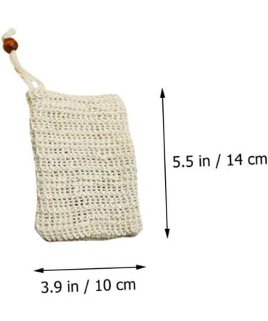 Healeved 10 Pcs Soap Bag Soap Saver Holder Exfoliating Soap Pouch Exfoliating Meshes Face Soap Sisal Beige - Buy Online on GoSupps.com