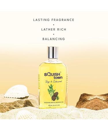 Sage & Cedarwood Body Wash | Aloe Vera Shower Gel 250ml | Natural Essential Oils Aromatherapy | Deep Cleansing Gel for Men & Women - Buy Online on GoSupps.com