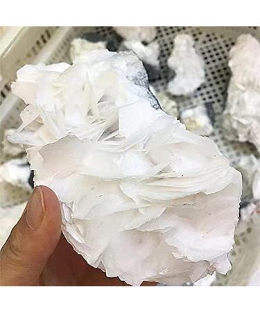 1pc Natural Stones Crystals Cluster raw Specimen White Rose Calcite for Decoration 1000-1300g - Buy Online on GoSupps.com