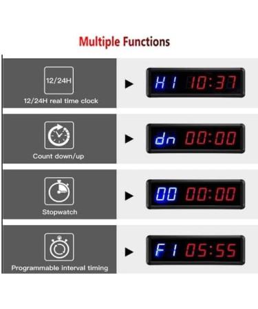 KTZON Gym Clock Timer for Home - Metal LED Crossfit Timer with Remote Control - Buy Online on GoSupps.com