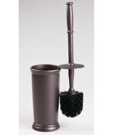 mDesign Hyde Collection Toilet Bowl Brush and Holder - Modern Bronze Bathroom Scrubber for Deep Cleaning - Space Saving Design - Buy Online on GoSupps.com