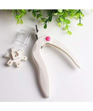 SJLS Nail Clipper Cutter for False Nail Manicure Acrylic UV Gel False Tips Clipper Edge Cutter Manicure Cutter Clipper Scissors Tool (Color : White)
