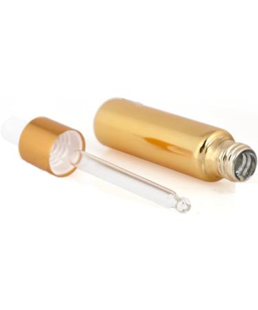 Tianzd 6 Pack Chrome Yellow 10ml Drip Bottles with Glass Pipette & Gold Screw Cap - Ideal for Essential Oils & Perfume Oils - Buy Online on GoSupps.com