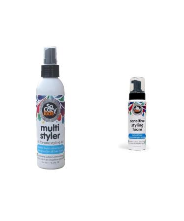 SoCozy Multi Styler for Kids - Synthetic Colors or Dyes 5.2 Fl Oz Sensitive Styling Foam for Straight or Curly Hair Gentle Natural Hold Multi Styler + Sensitive Styling Foam