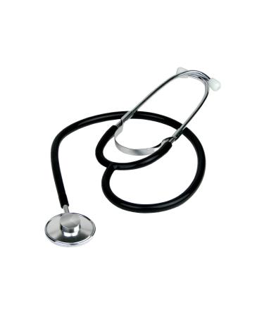 Dixie EMS Single Head Lightweight Stethoscope Latex Free for Doctors Nurses Students Medical and Home Use - Black