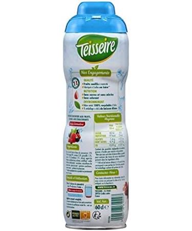 TEISSEIRE - Zero 0% Sugar Grenadine Flavor 60Cl - Pack of 4 - Sold by the Pack - Buy Online on GoSupps.com