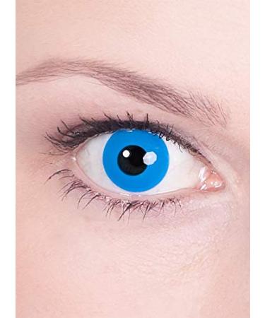 Contact lenses annual lenses - blue motif lenses with prescription (1 piece) - dioptria: -3.0 - ideal for Halloween carnival & motto party blue -3.0 dioptria