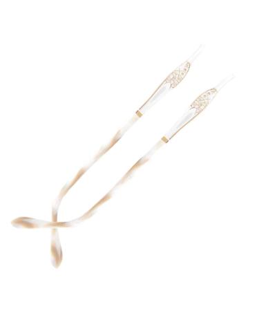 Ygnjh glasses replaced the legs.Glasses glasses 1 pair of women-metal replacement ironing arms rhinestones for borderless glasses white
