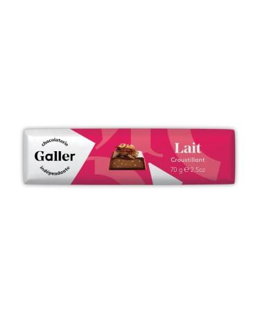 GALLER - Crispy Milk Chocolate Bar 70G - Pack of 4 - Sold in Packs