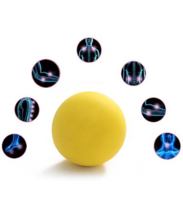 Verdant Touch Yoga Massage Ball Massage Ball Yoga Fascia Rubber Round Foot Massager Muscle Relaxer All Ages Yellow
