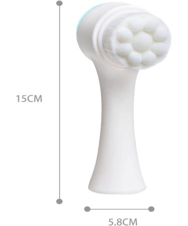 2 in 1 Portable Facial Cleaning Brush - Dual sided Silicone Scrubber for Deep Pore Exfoliation and Makeup Massaging - Waterproof Face Wash Brush (Blue) - Buy Online on GoSupps.com