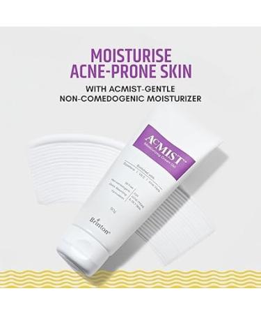 Bri.nto.n AcMist Vitamin E & Aloe Vera Moisturizing Cream Gel for Acne Prone Oily Skin | Oil Free & Lightweight | 50g - All Skin Types - Buy Online on GoSupps.com