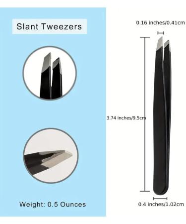 Tweezers for Precise Hair Removal and Shaping - Black Stainless Steel - Buy Online on GoSupps.com