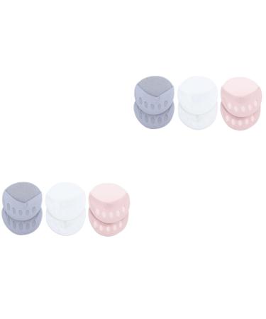 6 Pairs High Heels Forefoot Pad Metatarsal Pad Half Insoles Socks Five Boots with Heels for Women Shoe Bottom Protector Toe Half Size Pad Miss Cotton White Invisible