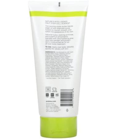 ANDALOU NATURALS Kukui Cocoa Body Butter - 8 OZ | Hydrating & Nourishing Skin Care | International Shipping Available - Buy Online on GoSupps.com