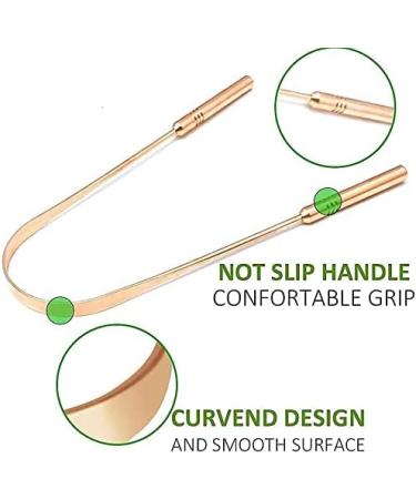 High-Quality Copper Tongue Scraper 2-Pack - Reduces Bad Breath & Promotes Oral Health - Buy Online on GoSupps.com