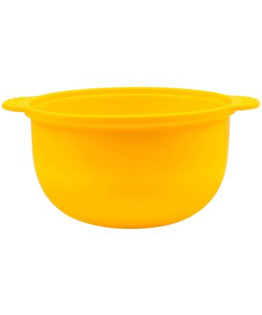 Replacement pot set for wax warmer removable silicone wax bowl and non-stick spatula hair removal sticks reusable wax heater accessories facial scooter with (yellow one size) one size yellow