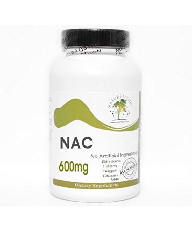 Naturetition Supplements NAC N-Acetyl Cysteine 600mg 90 Capsules - No Additives