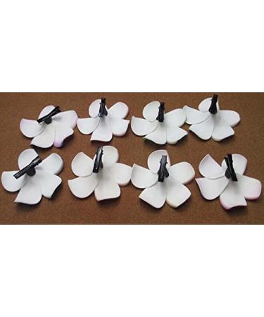 12pcs Frangipani Flower Hair Clips - Foam Hair Accessories for Weddings & Beach Parties - Perfect for Women & Girls - Buy Online on GoSupps.com