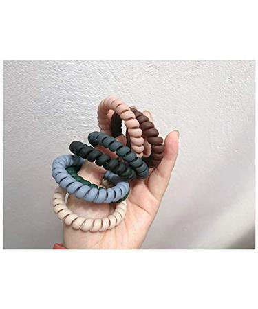 Spiral Hair Ties Set - 10 PCS Coil Hair Elastics in 10 Colors for Girls and Women - Buy Online on GoSupps.com