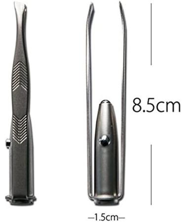 Shortcut composing LED light eyelash eyebrow hair removal stainless steel tweezers - Buy Online on GoSupps.com