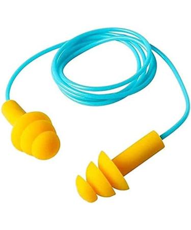 Silicone Ear Plugs with Cord String - 6 Pairs Soft Foam Plugs for Swimming and Noise Canceling - Buy Online on GoSupps.com
