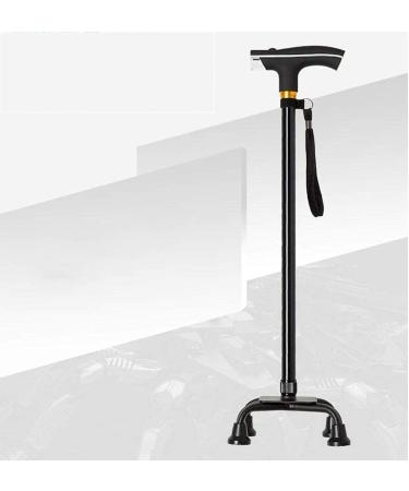 Walking Stick Crutches Elderly Crutch Four-Legged Walking Stick with Light Multifunctional Waist Durable Intelligent Scalable Lighting Old Cane Outdoor Canes Stable Nice family Selfless dedication - Buy Online on GoSupps.com