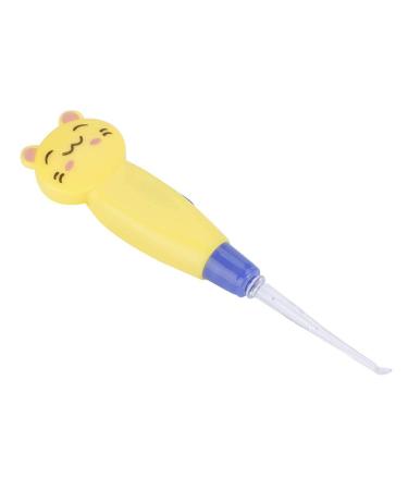 Cute Cartoon LED Flashlight Earpick Earwax Remover ABS Sanitary Flashlight Function for Baby Care (Yellow Kitten - Buy Online on GoSupps.com