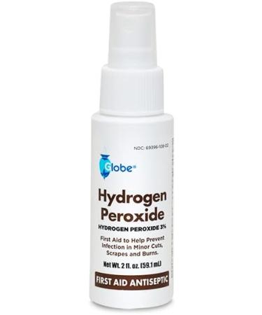 (3 Pack) Globe Hydrogen Peroxide 3% First Aid Antiseptic Spray 2 Fl. Oz - Convenient Pump Bottle - Buy Online on GoSupps.com