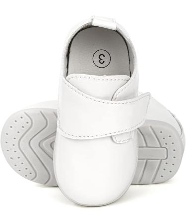 Sonsage Baby Classic PU Leather Loafers Brogue Oxford Dress Shoes - White (3-6 Months) - Buy Online on GoSupps.com