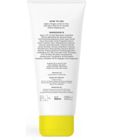 Essentials Daily Glow Sunscreen SPF 50 PA | Vitamin C & Niacinamide | No White Cast | Non-Greasy | Anti-Tan for Men & Women | 50 ml - Buy Online on GoSupps.com