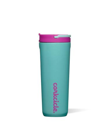 Corkcicle Kids Tumbler Triple Insulated Stainless Steel Travel Mug, Easy Grip, Non-slip Bottom, Keeps Beverages Cold for 18 Hours and Hot for 3 Hours, 17 oz, Mermaid 17oz Mermaid