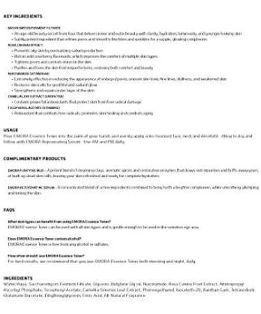 Activz EMORA Essence Toner 100ml - Refine Pores Nourish Skin & Prevent Wrinkles with Rice Water Vitamin B3 & Green Tea Extract - True Beauty - Buy Online on GoSupps.com