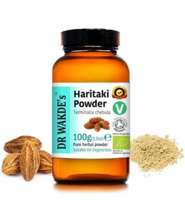 Organic Haritaki Powder - 100g | Pure Raw & Dried | Ayurvedic Herb by Dr. Wakde | Vegan | Same Day Dispatch - Buy Online on GoSupps.com