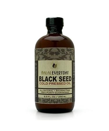 8 oz Pure Black Seed Oil - Cold Pressed in The USA from Imported Black Seed (Nigella Sativa) - Ships in an Amber Glass Bottle - Non GMO Vegan - Halal