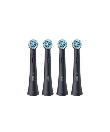 Oral-B iO Ultimate Clean Electric Toothbrush Head, Twisted & Angled Bristles for Deeper Plaque Removal, Pack of 4, Black 4 Count (Pack of 1)