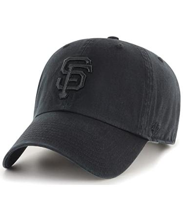 '47 MLB Black/Black Clean Up Adjustable Hat Cap, Adult One Size San Francisco Giants Black/Black