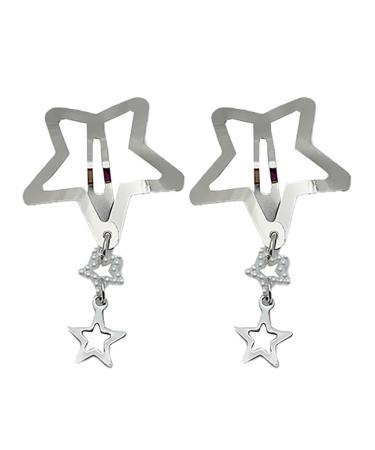 xbiez Cute Star Snap Hair Clip Set Lovely Hair Clip with Pearls Tassels Hairpins for All Hair Bangs Hair Pins 2000s Girls Star style