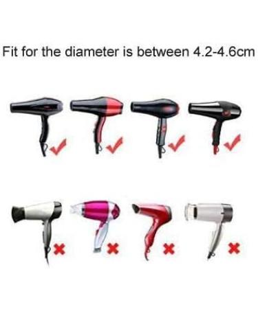 2PCS Black Salon Hair Dryer Nozzle Replacement Set - Fits Outer Diameter 4.5cm and 4.6cm - Professional Hairdressing Styling Tool - Buy Online on GoSupps.com