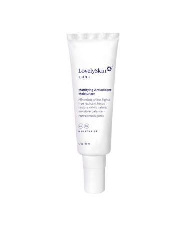 LovelySkin LUXE Mattifying Antioxidant Moisturizer - Daily Moisturizer for Face Provides a Matte Finish - Non-Comedogenic 1.7 oz