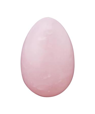 Rosenquarz-Yoni-ei massage stone for cone exercises relaxation after birth.Gemstone made of natural crystal.Exquisite craftsmanship with a pre -drilled hole for simple